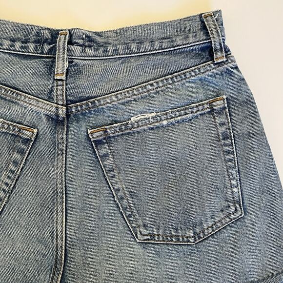 AGOLDE Parker Long Short 25 Medium Wash Wheel Cutoff Button Fly 4" Inseam - Picture 6 of 12